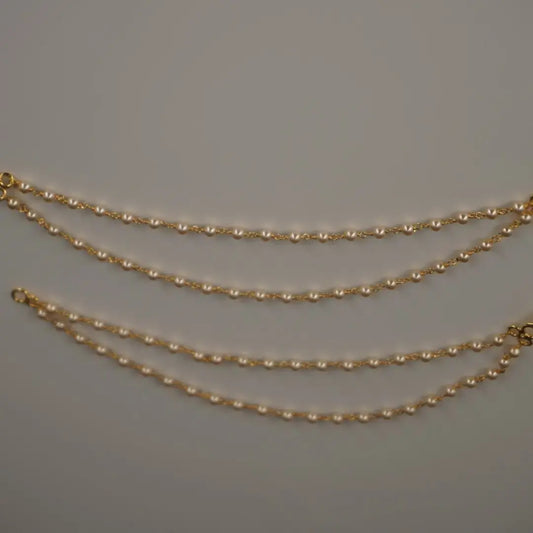 Pearl Earchains 2 LINES CH018