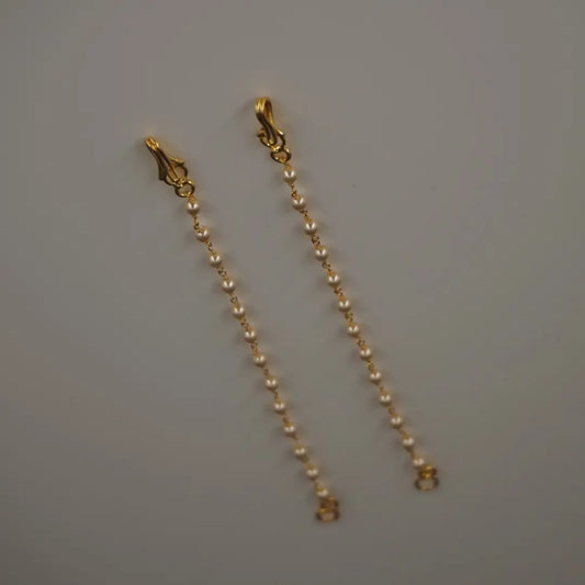Pearl Small Earchains (Mateelu) Ch017