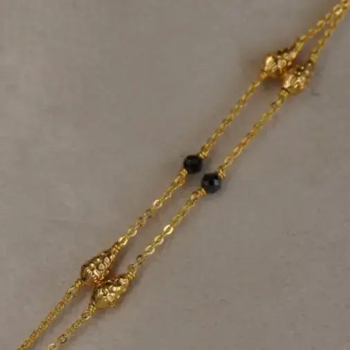 Elegant Two Step Mangalsutra Gold drops Hk0381