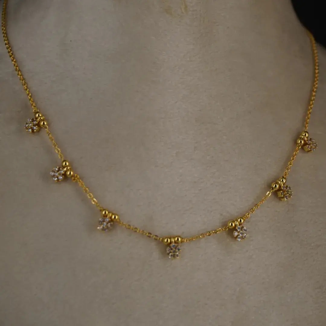 7 Star CZ Pendent Necklace HK0408