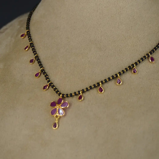 Pink Drops Mangalsutra Chain HK0389