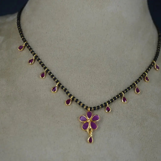 Pink Drops Mangalsutra Chain HK0389