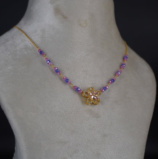 Baby pink and purple combination chain