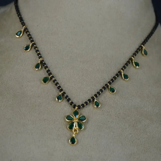 Green Drops Mangalsutra Chain HK0389